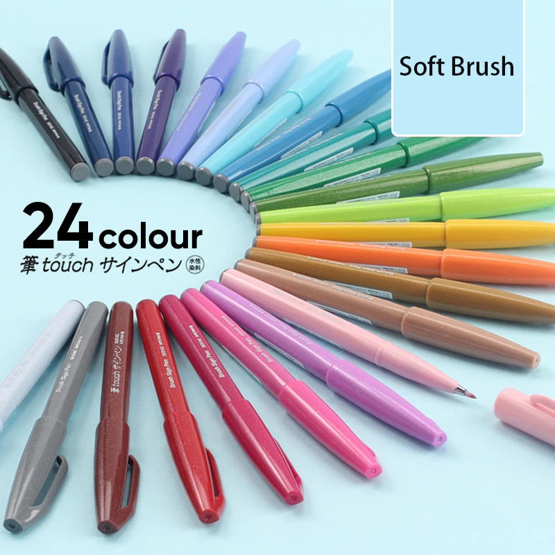 Pentel Pen Sign Pen - Japan Pentel Touch Brush Sign Pennen