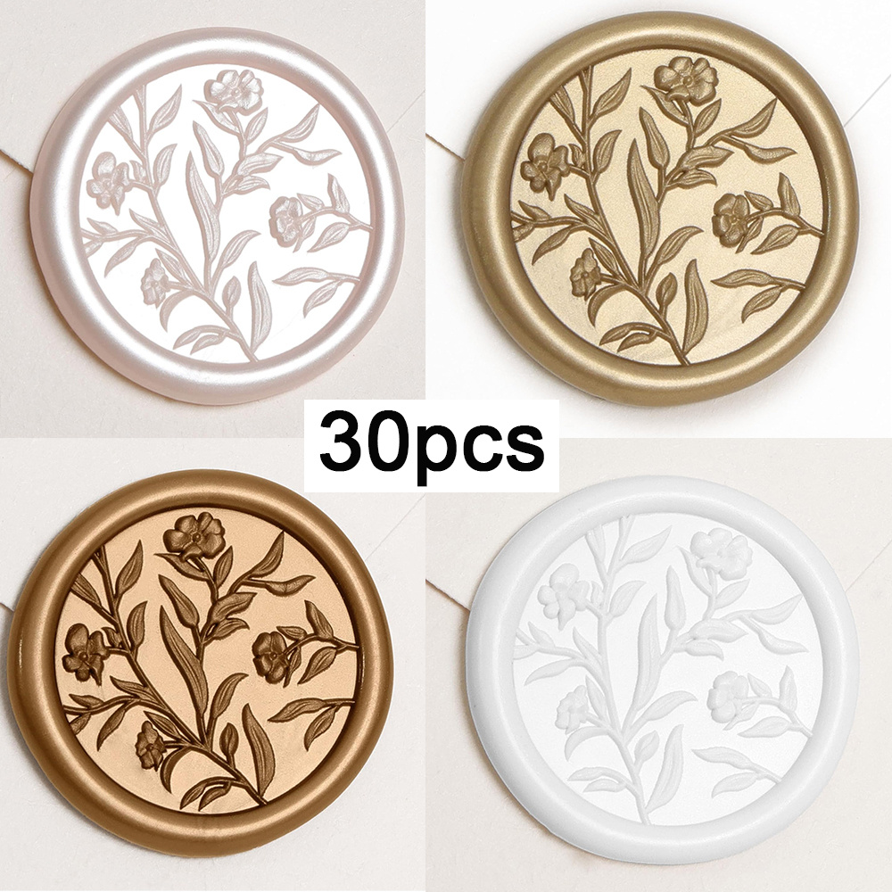 Wax Seal Stamp Set - Wax Seal Stickers - 3D bloemen