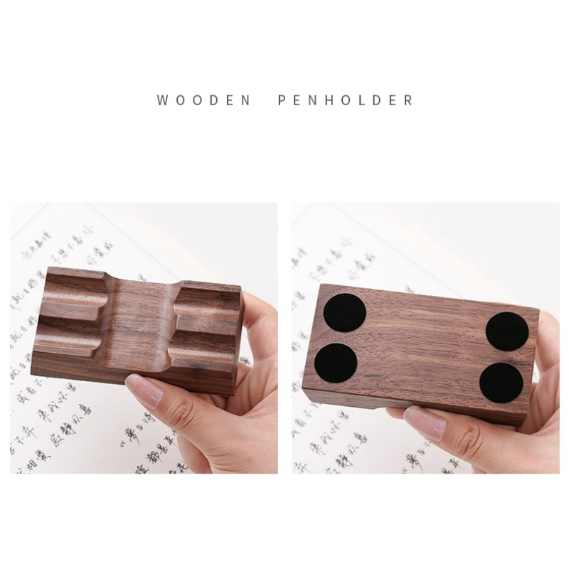 Walnoot houten penhouderstanda - Pen Rest Single recensie en prijs